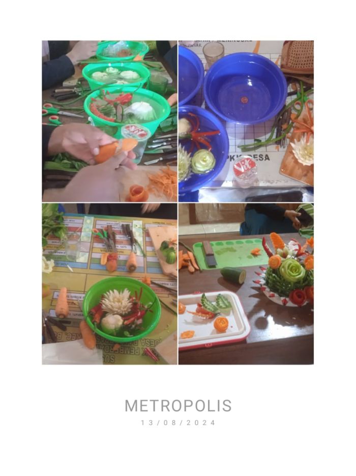 PELATIHAN MEMBUAT GARNISH(PELENGKAP PENGHIAS MAKANAN) UNIK 01